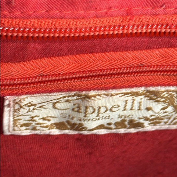 Cappelli Straworld Tote Handbag Purse Red Multicolor - Picture 9 of 9